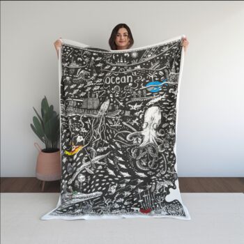Ocean Fleece Blanket, 7 of 7