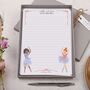 A5 Personalised Letter Writing Paper Ballerinas, thumbnail 1 of 4