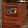 Personalised Large Tan Double Watch Display Case, thumbnail 1 of 9