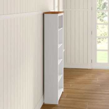 White Five Shelf Tall Bookcase, 4 of 6