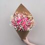 Pink And White Bridesmaid Dried Flower Bouquet, thumbnail 2 of 9