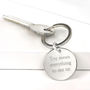 Engraved Sterling Silver Key Ring, thumbnail 1 of 4