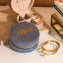 Personalised Velvet Name Jewellery Box Travel Gift For Her, thumbnail 4 of 9