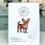 Geometric Rainbow Chihuahua Dog Enamel Pin, thumbnail 1 of 9