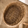 Premium Natural Rattan Oval Log Basket, thumbnail 3 of 5