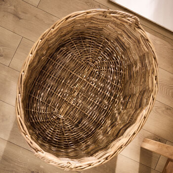 Premium Natural Rattan Oval Log Basket, 3 of 5