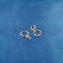 Moon Crescent Hoop Earrings, Gold Hoops, Minimalistic, thumbnail 4 of 8