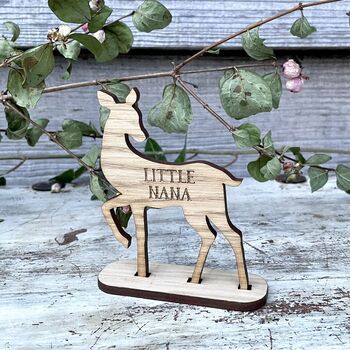 Wooden Personalised Deer Table Place Names, 2 of 5