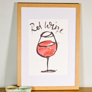 Red Wine Illustrated Wall Art, 8 of 10