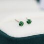 May Birthstone Emerald Green Stud Earrings, thumbnail 9 of 12