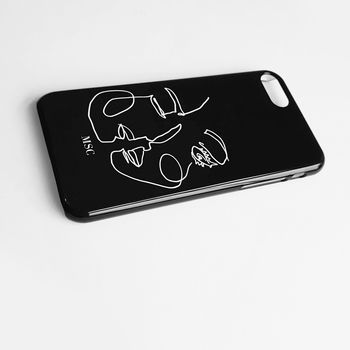 Abstract Line Art Black Personalised Phone Case, 3 of 6