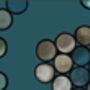 Ombré Circles Wallpaper Turquoise, thumbnail 3 of 7