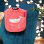 Personalised Nordic Whale First Christmas Bib, thumbnail 4 of 7