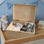 Personalised Blue Garland New Baby Keepsake Box, thumbnail 2 of 11