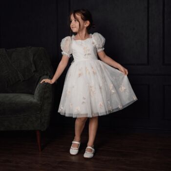Enchanted Forget Me Not Dress White, 7 of 9
