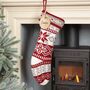 Personalised Chunky Knit Fair Isle Christmas Stocking, thumbnail 1 of 5