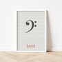 Bass Clef Print | Music Theory Poster, thumbnail 9 of 10