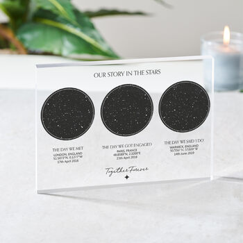 Personalised Couples Special Dates Star Map Gift, 3 of 11
