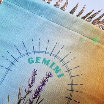 Gemini Birth Flower Gift Pouch, 6 of 7