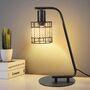 Retro Round Bedside Table Lamp With Bulb Base, thumbnail 3 of 6