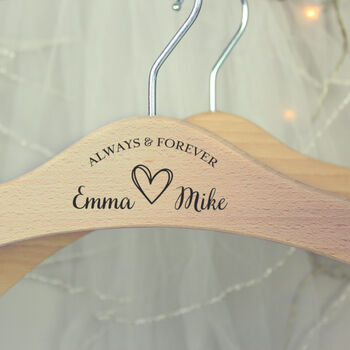 Personalised Always And Forever Wedding Hanger, 2 of 3