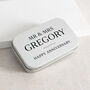 Minimal Font Anniversary Photo Card Keepsake Tin, thumbnail 4 of 4