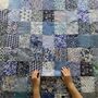 Liberty Handmade Quilt In Blues Single, thumbnail 2 of 2