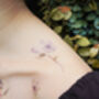 Blue Bird With Flowers Temporary Tattoo, thumbnail 4 of 5