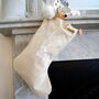 First Christmas Personalised Winter Rabbit Stocking, thumbnail 6 of 10