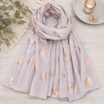Metallic Gold Mulberry Tree Of Life Scarf, 2 of 6