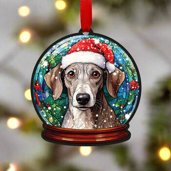 Whippet Dog Tree Decoration, 2 of 4