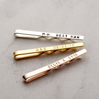 Personalised Silver Tie Clip, 2 of 8