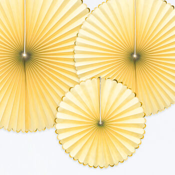 Pastel And Gold Foil Fan Decorations, 7 of 8