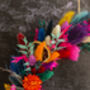 Dried Flower Hoop In Neon Colours, thumbnail 2 of 3