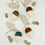 Set Of Personalised Hollow Wooden Acorn Decorations, thumbnail 2 of 6