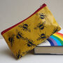 Soft Leather Bees Makeup Bag, thumbnail 1 of 8