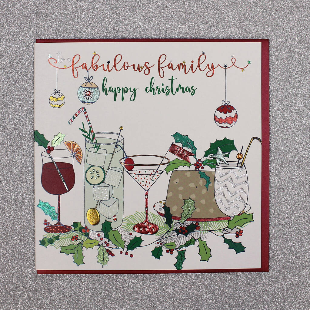 Luxury Christmas Card For A Fabulous Family By Molly Mae | notonthehighstreet.com