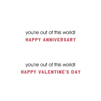 You're Out Of This World, Valentine / Anniversary Card, 4 of 5