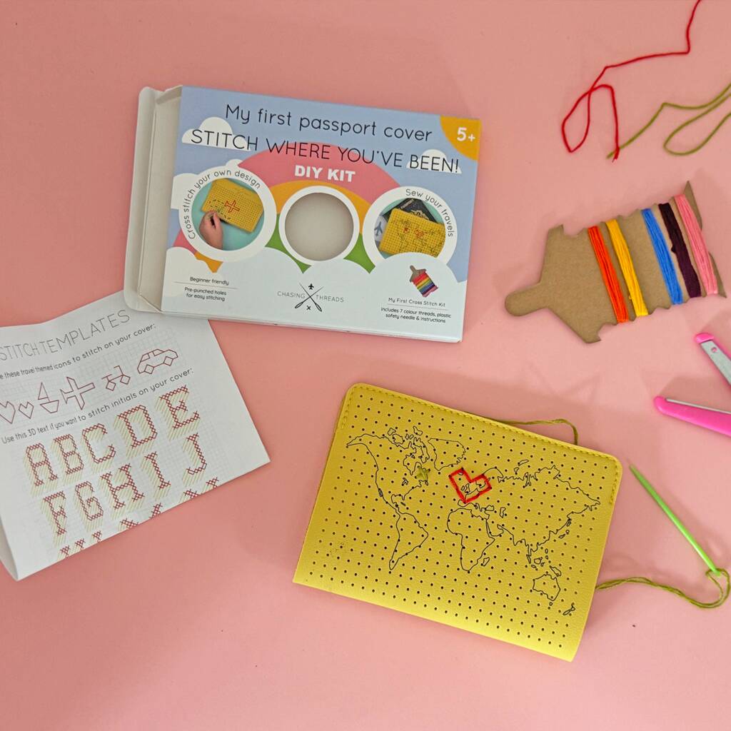 Kids My First Stitch Passport Cover, 1 of 12