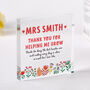 Personalised Thank You Teacher Gift Grow Plaque, thumbnail 1 of 5