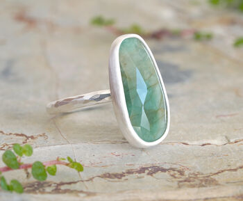 Rose Cut Oval Emerald Ring, 2 of 3