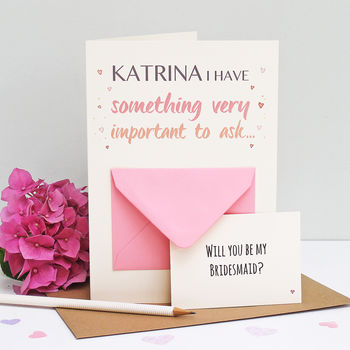 'Will You Be My Bridesmaid?' Secret Message Card, 4 of 4