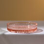 Vintage Glass Round Trinket Bowl / Dish Light Pink, thumbnail 2 of 3