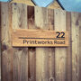 Oak Engraved House Plaque In A Modern Design, thumbnail 1 of 2