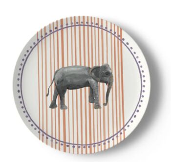 Elephant Stripe China Plate, 4 of 5