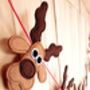 Handmade Felt Santa, Rudolph And Reindeer Bunting, thumbnail 2 of 5