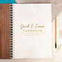 Personalised Gold Foiled Walnut Wedding Guest Book, thumbnail 3 of 4