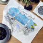 Personalised 'Our Honey Moon' Watercolour Tea Towel, thumbnail 5 of 7