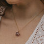 Strawberry Quartz Gold Plate Choker Necklace, thumbnail 1 of 5