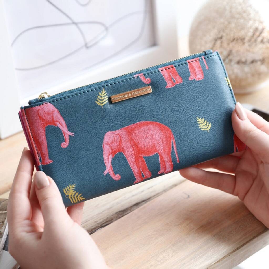 Heritage And Harlequin Elephant Wallet, 1 of 4